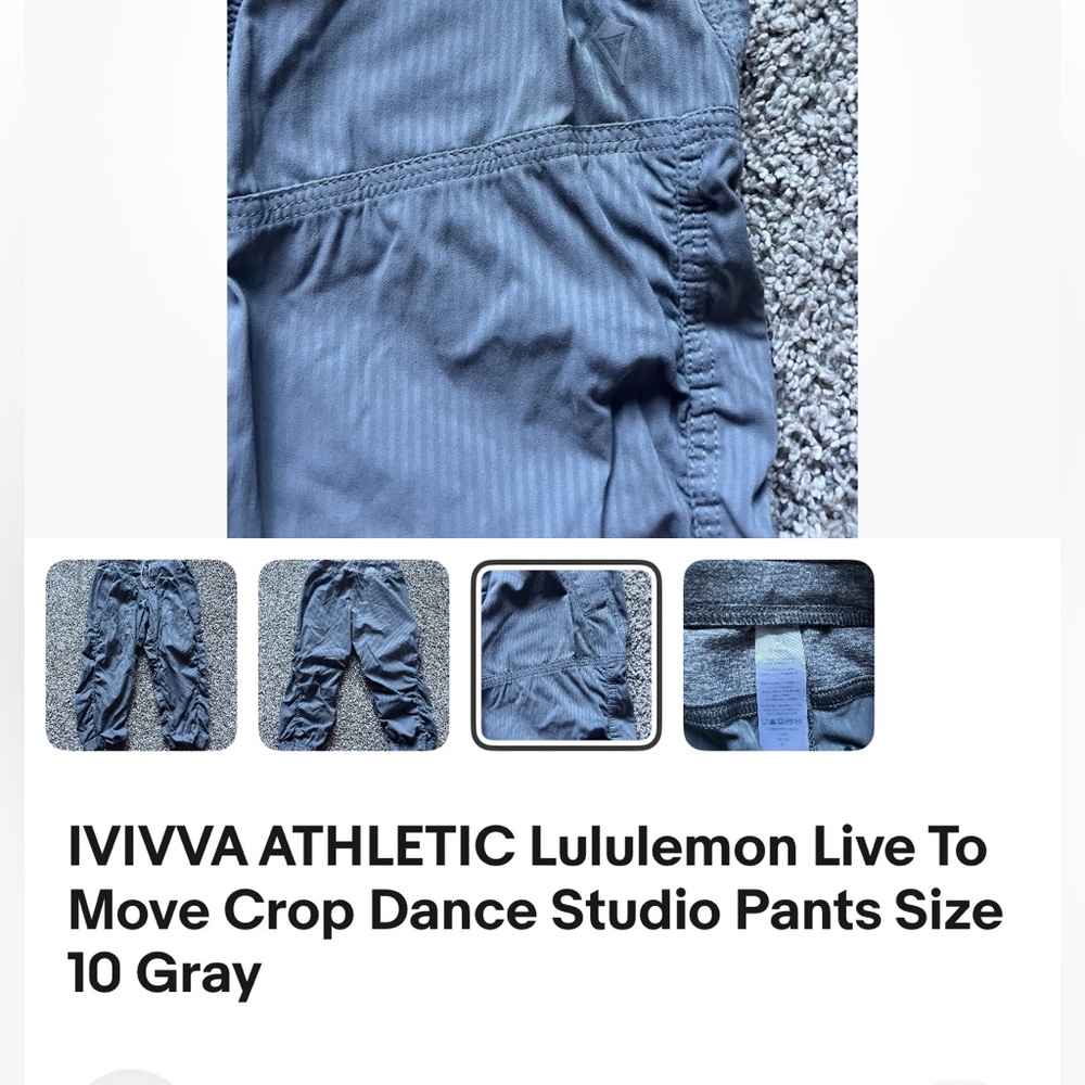 lululemon athletica Kids Charcoal Leggings - Picture 8 of 8